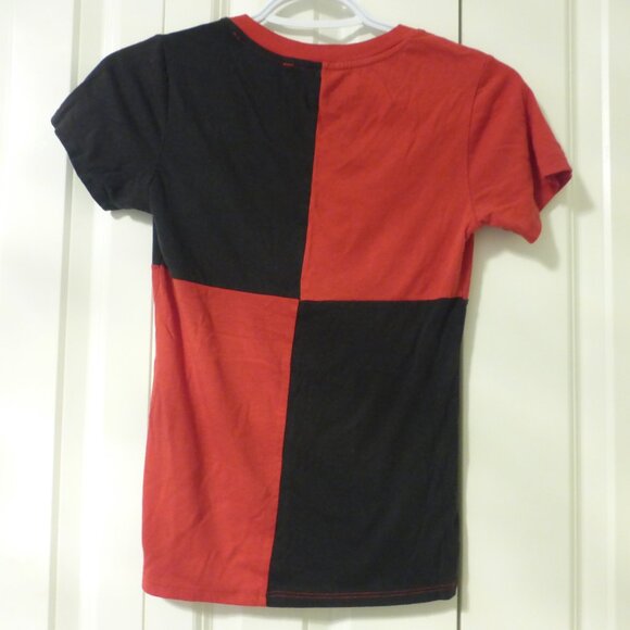 DC Comics red and black Harley Quinn cosplay baby tee - Picture 4 of 5